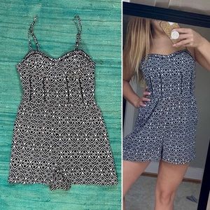 Band of Gypsies | black & white printed romper